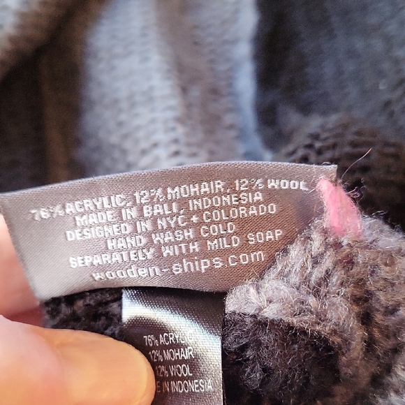 Wooden Ships Black and Gray Scarf - Picture 6 of 6